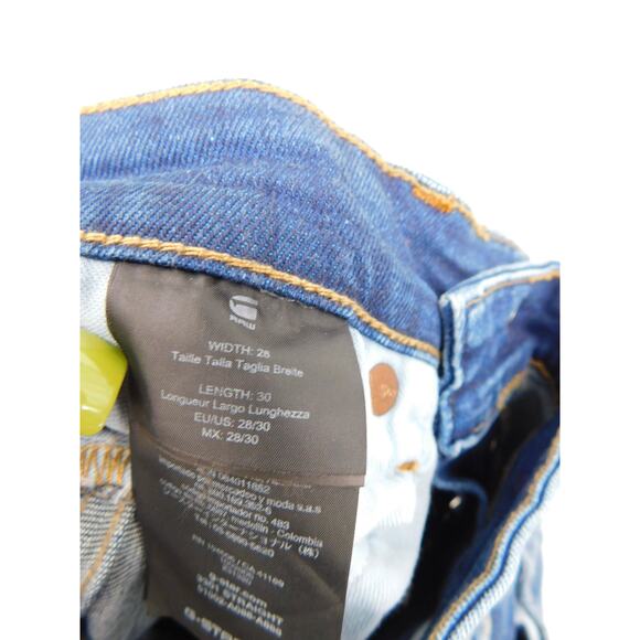 G-Star Raw Men's 3301 Blue Button Fly Slim Straight Denim Jeans Size 30x28 - Picture 4 of 6